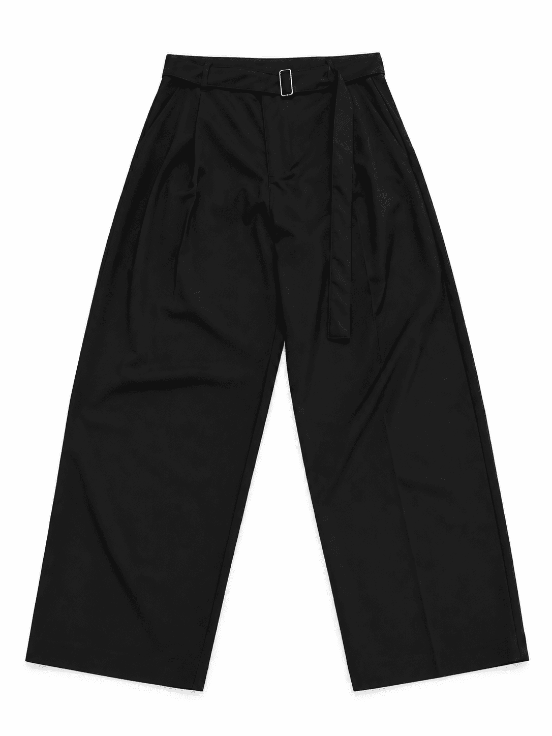 Kemerli baggy kumaş pantolon